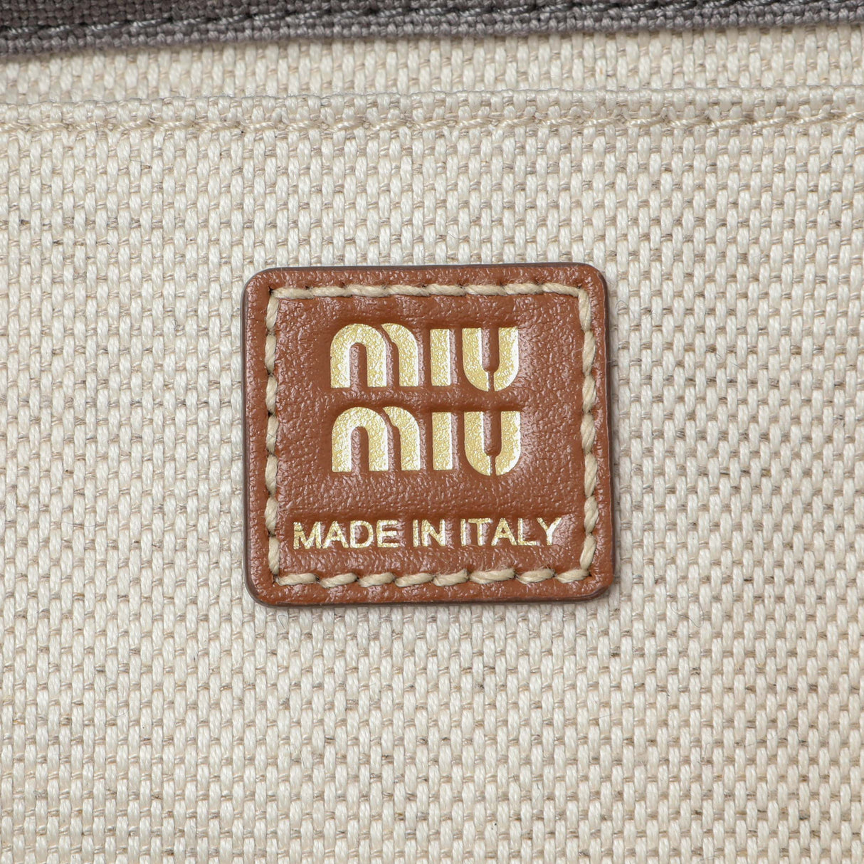 Miu Miu Grey Canvas Backpack Handbags Miu Miu