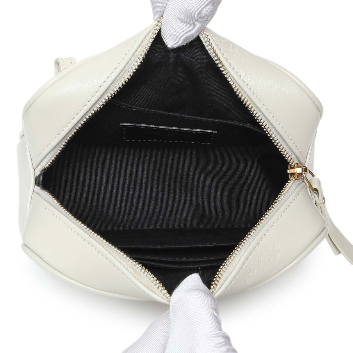 Saint Laurent Cream Calfskin Matelasse Monogram Lou Belt Bag Handbags Saint Laurent