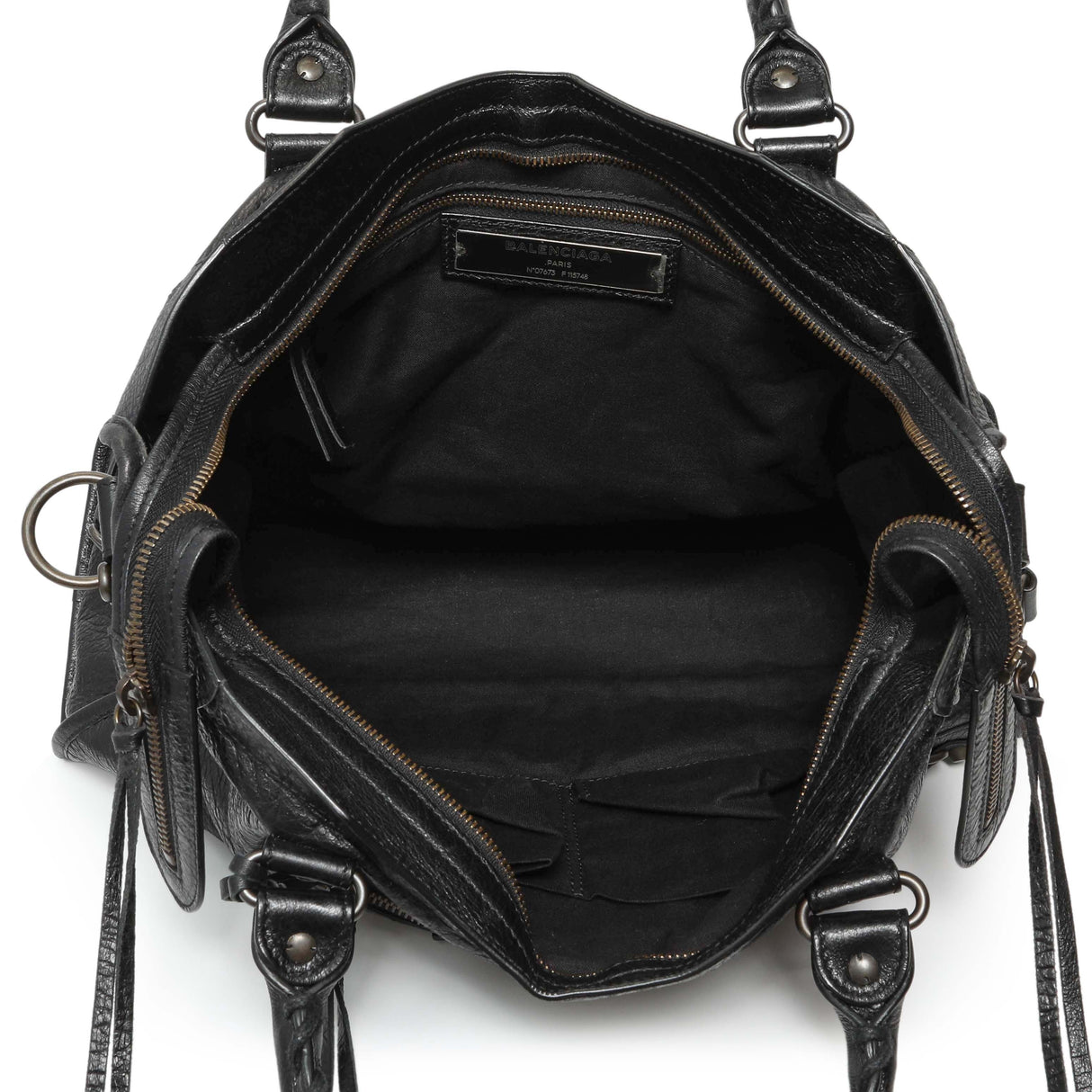 Balenciaga Black Agneau Classic Hardware City Handbags Balenciaga