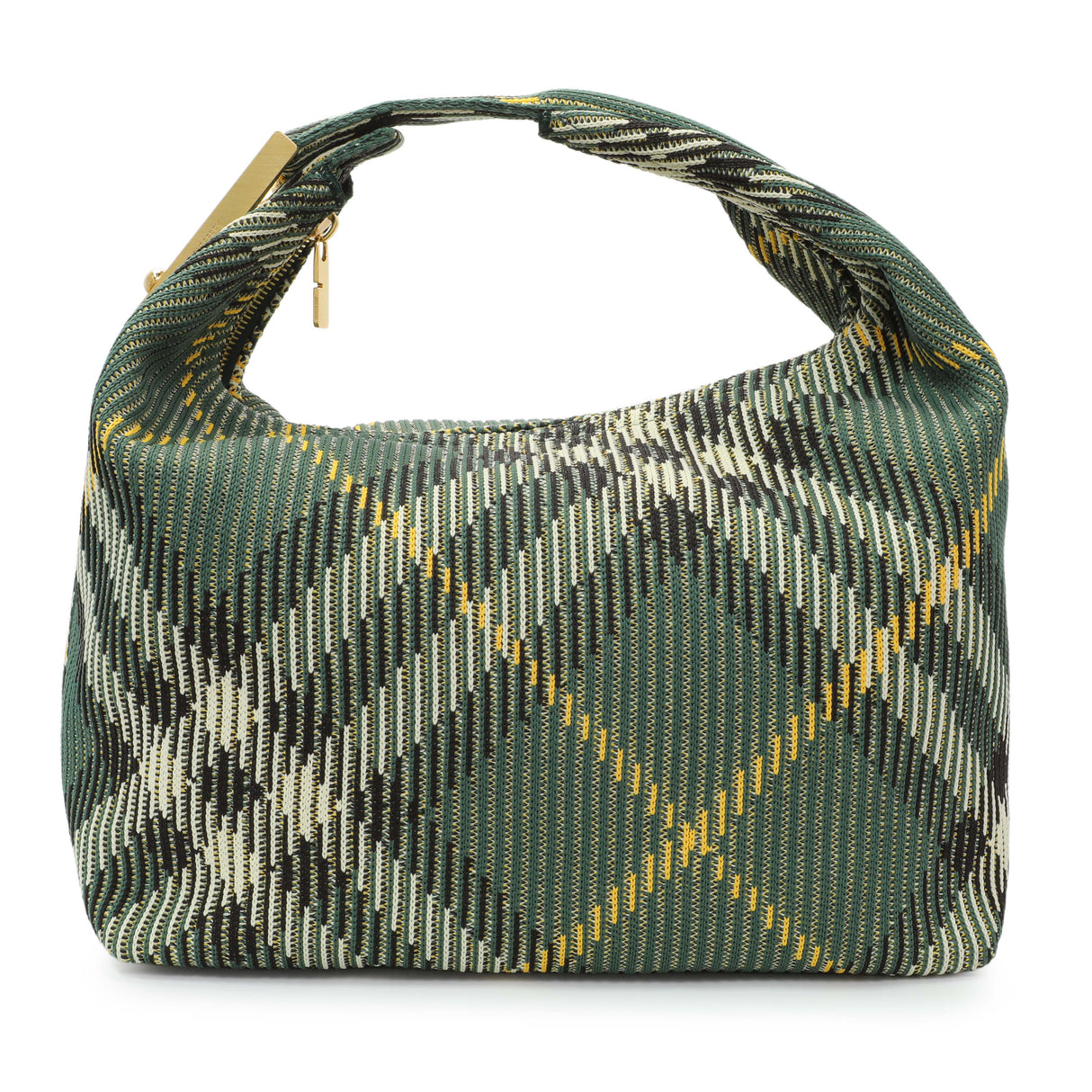 -6 items Thur Aug 20 ⬆️-Burberry Green Canvas Knitted Check Peg Medium Duffle Bag Handbags Burberry