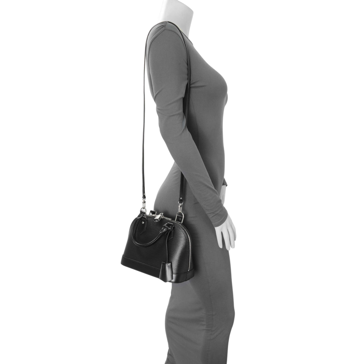 Louis Vuitton Black Epi Alma BB with Strap Handbags Louis Vuitton