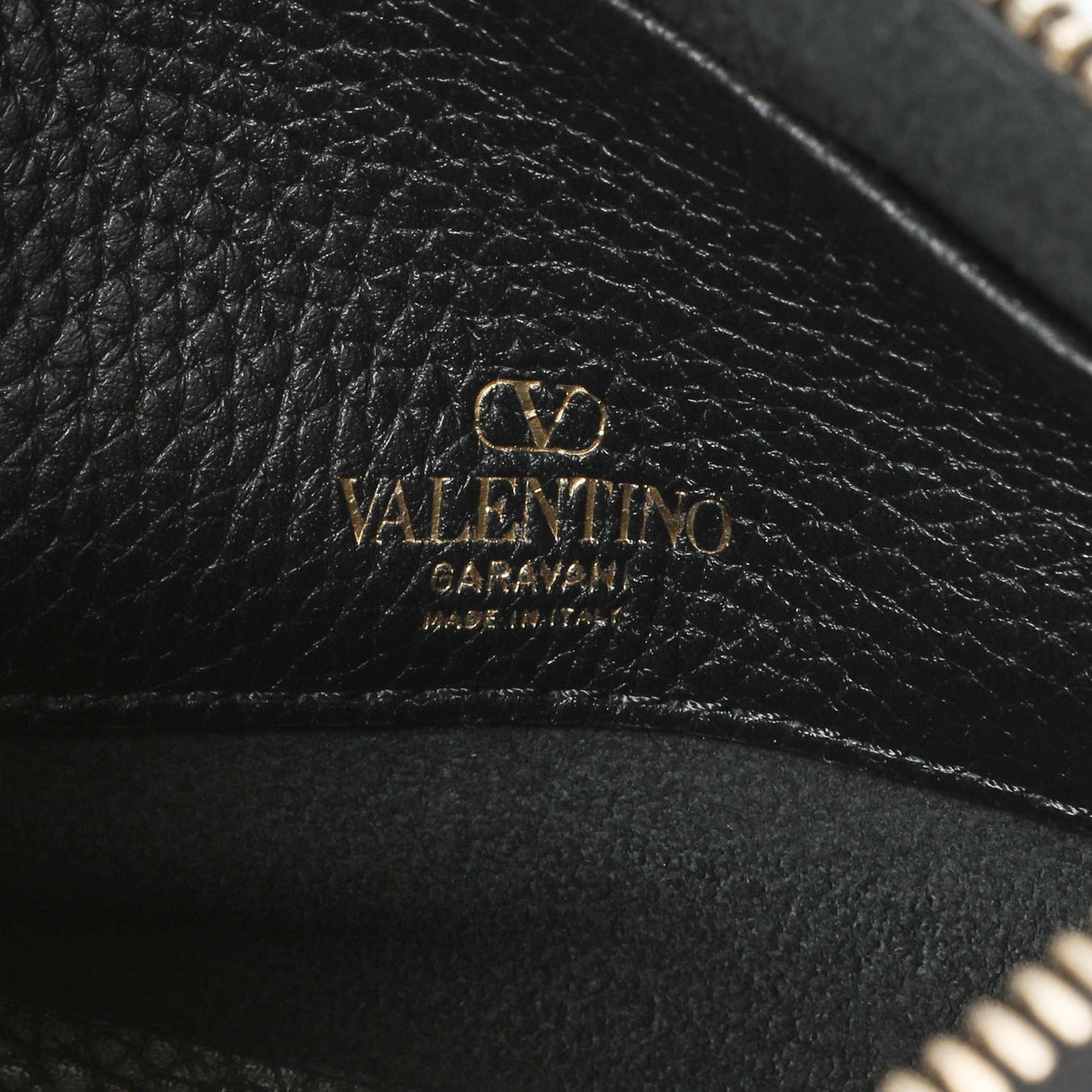 Valentino Black Grainy Calfskin Rockstud Chain Crossbody Bag Handbags Valentino