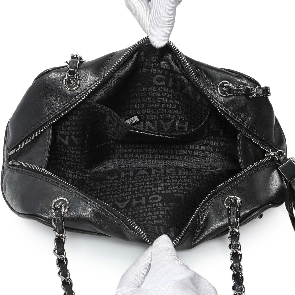 Chanel Black Lambskin Lax Tassel Shoulder Bag Handbags Chanel