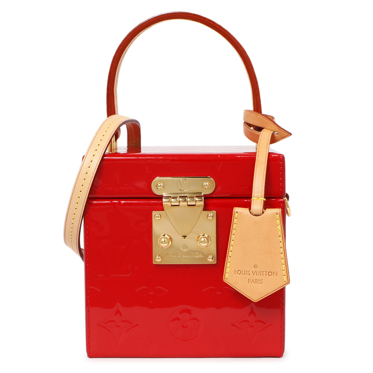 Louis Vuitton Cerise Vernis Bleecker Box Handbags Louis Vuitton