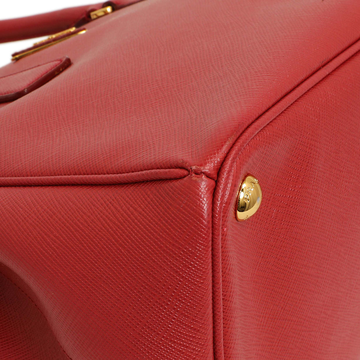 Prada Red Saffiano Small Galleria Double Zip Tote Handbags Prada