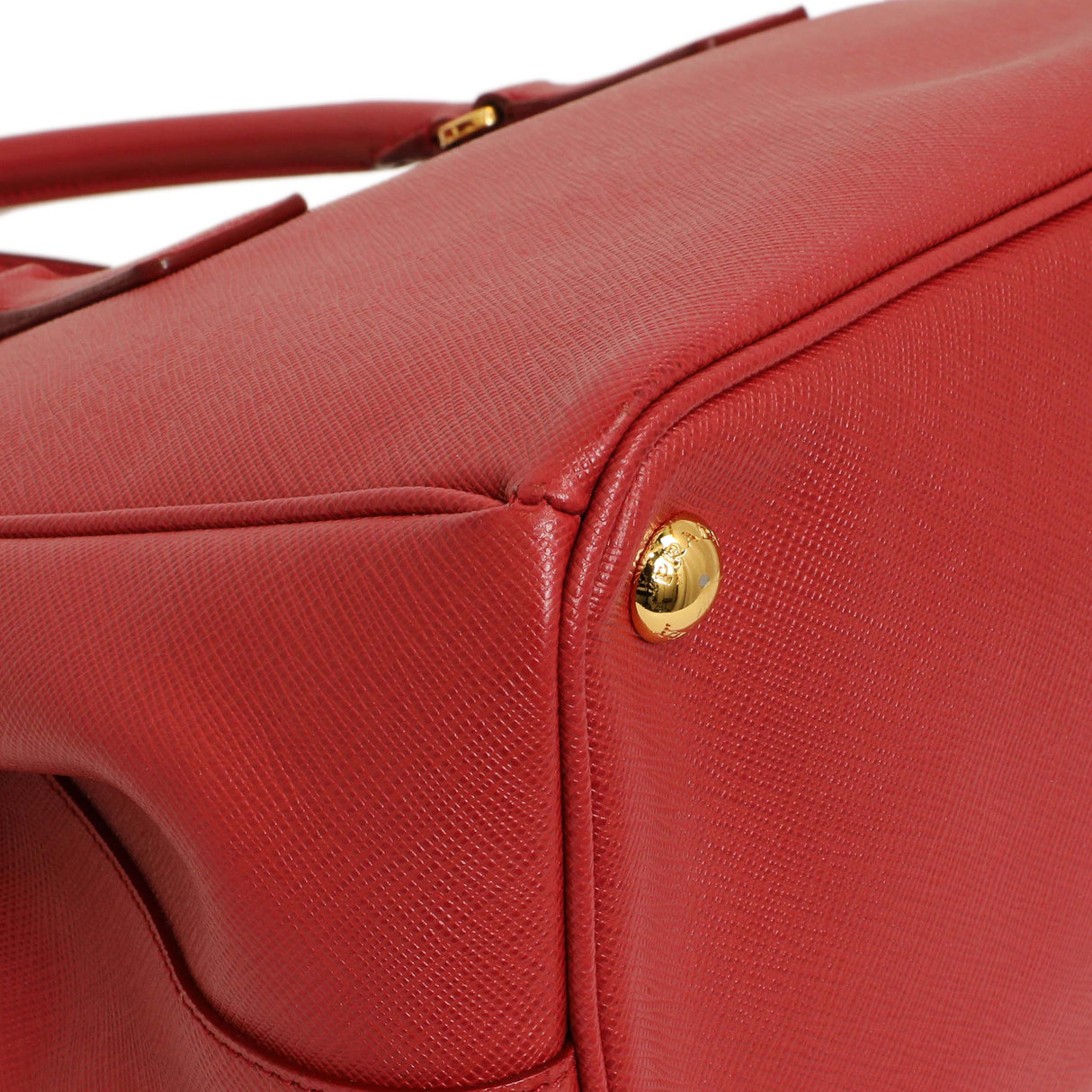 Prada Red Saffiano Small Galleria Double Zip Tote Handbags Prada
