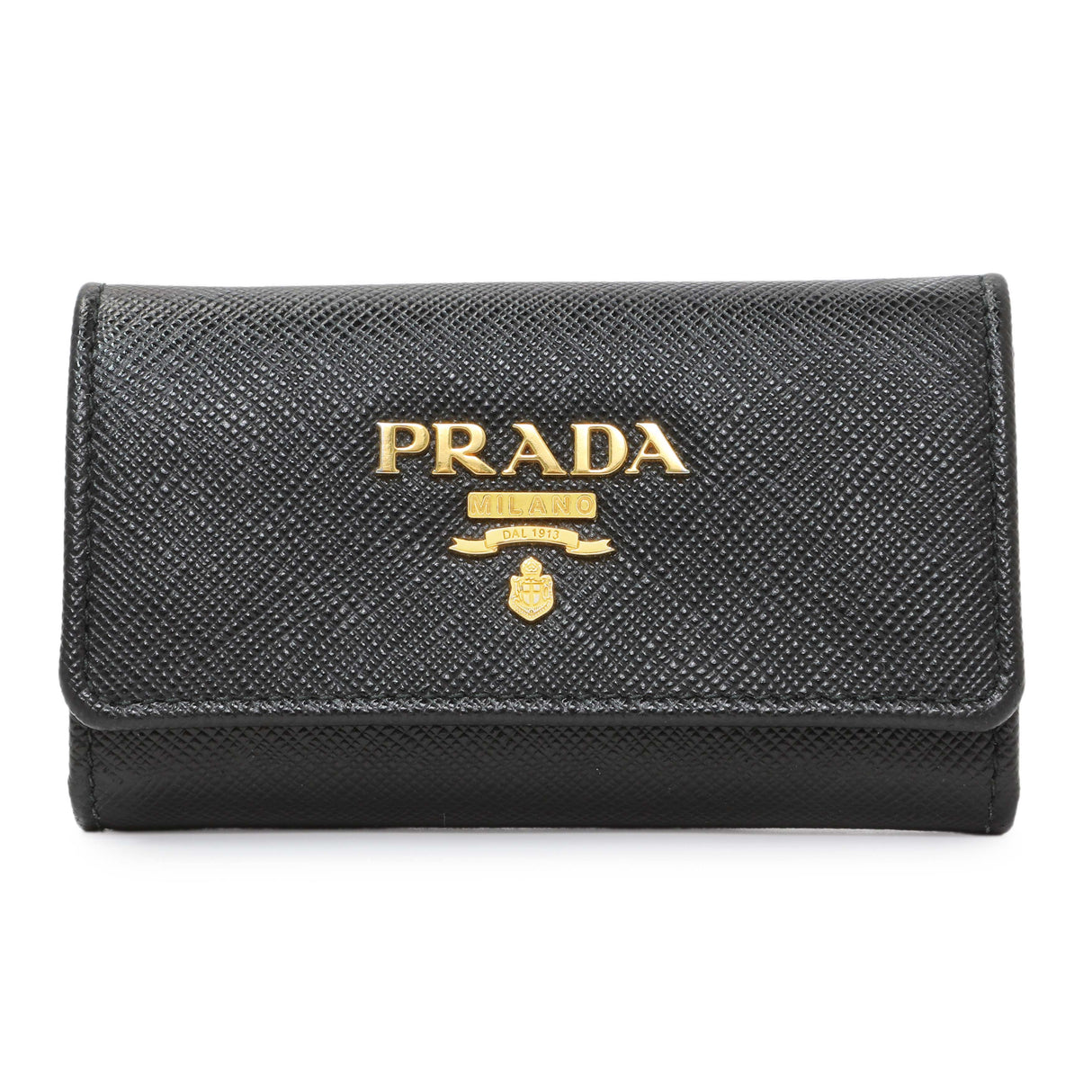 Prada Black Saffiano Key Holder Accessories Prada