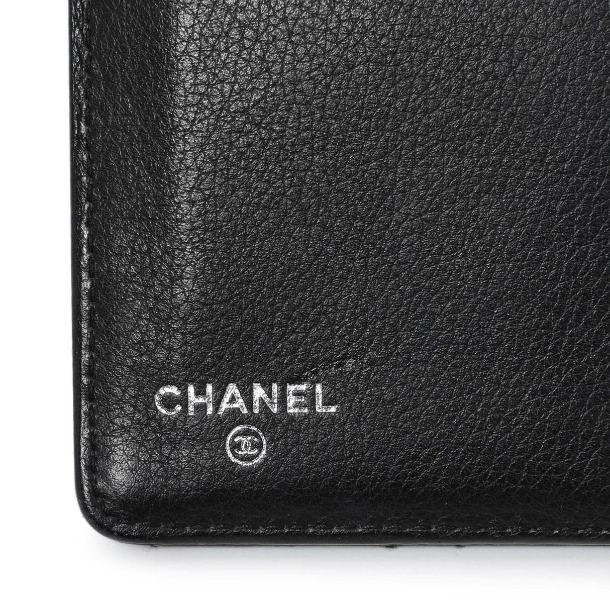 Chanel Black Calfskin Wild Stitch Wallet Accessories Chanel