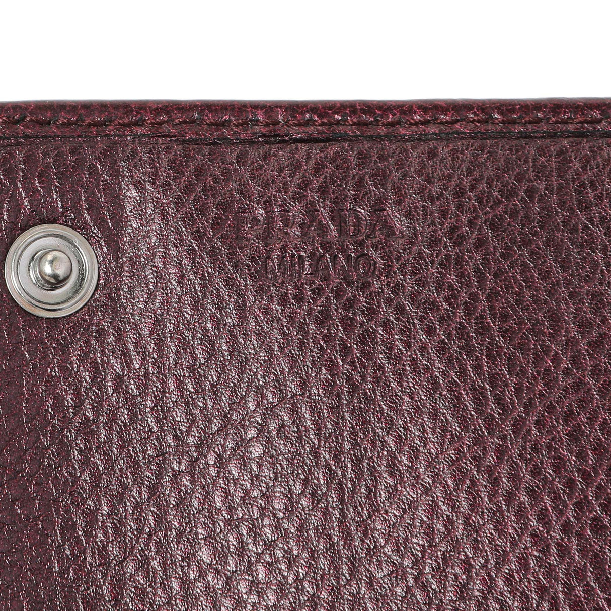 Prada Burgundy Nappa Mordore Stripes Continental Wallet Accessories Prada