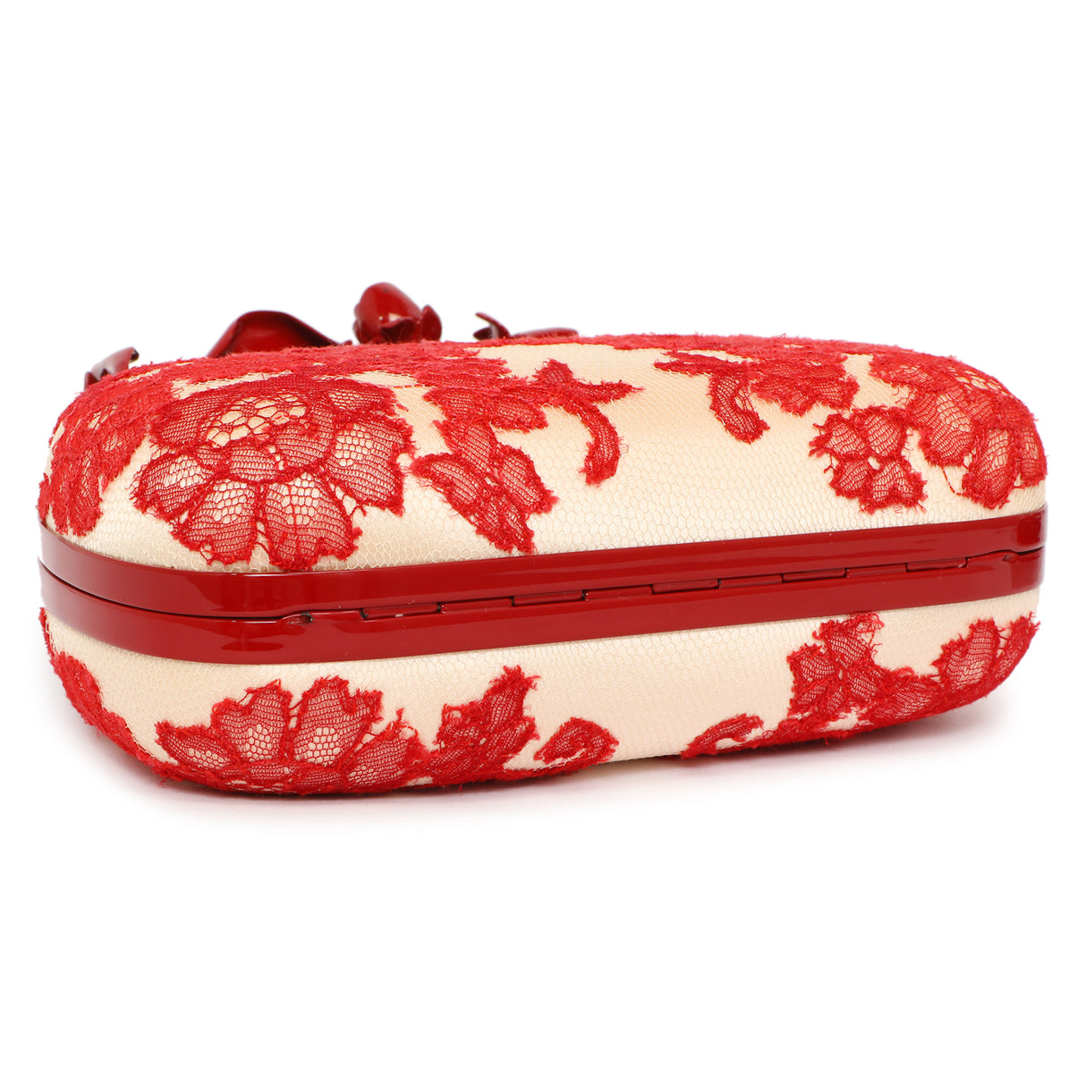 Alexander McQueen Lace Rose Knuckle Clutch Handbags Alexander McQueen