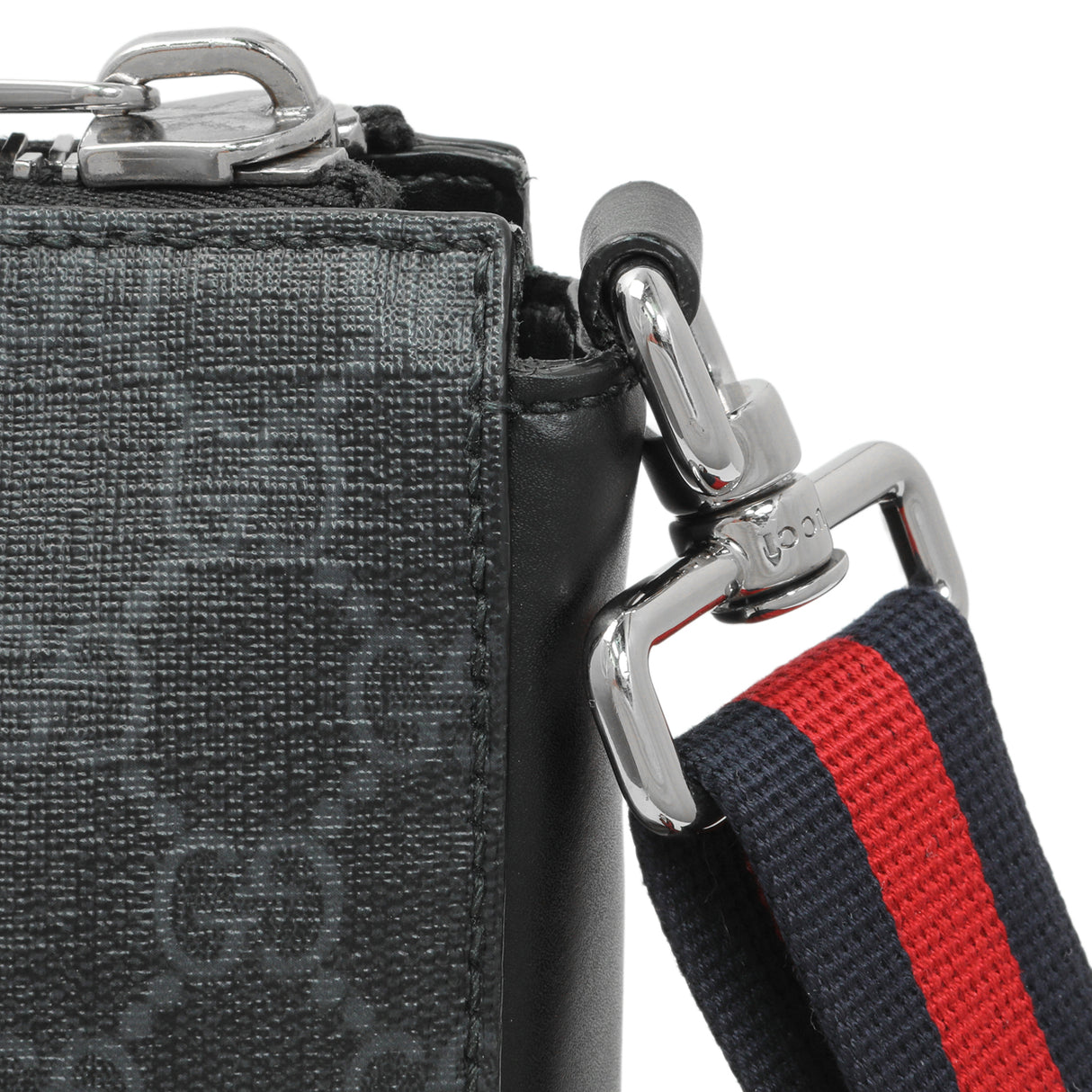 Gucci GG Supreme Monogram Web Small Flat Messenger Bag Handbags Gucci