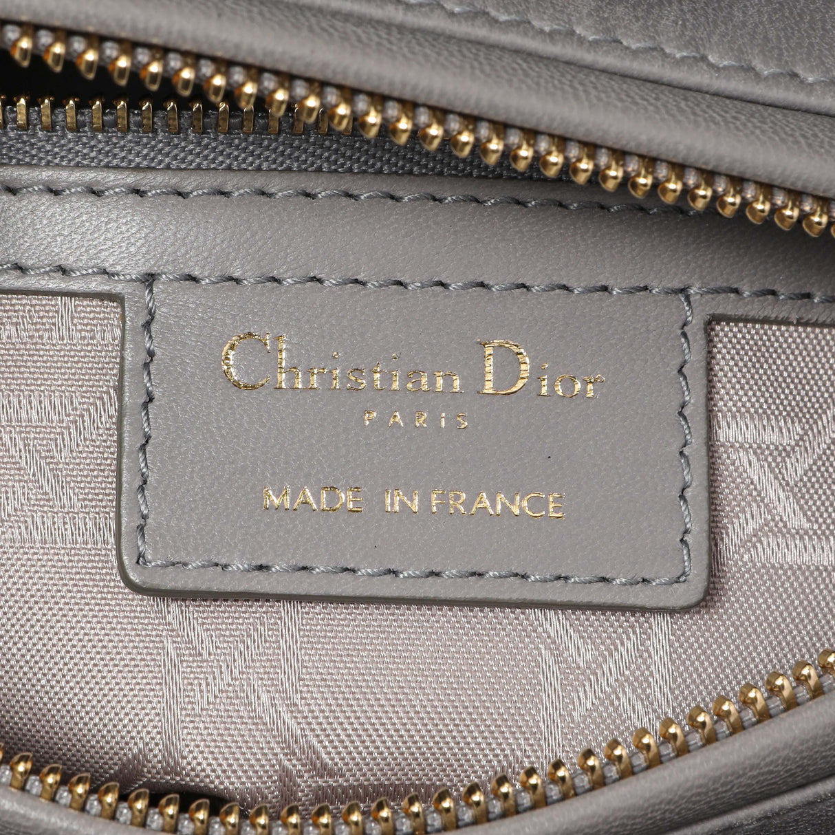 Christian Dior Grey Lambskin Cannage Medium Lady Dior Handbags Christian Dior