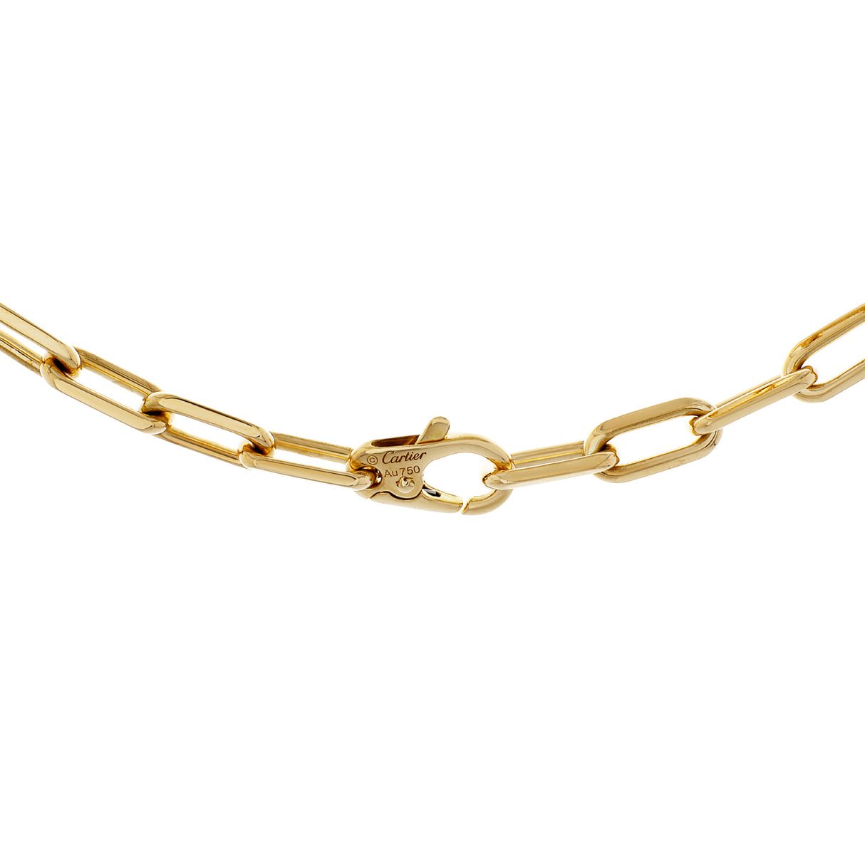 Cartier 18K Yellow Gold Santos de Cartier Chain Necklace Designer Jewellery Cartier
