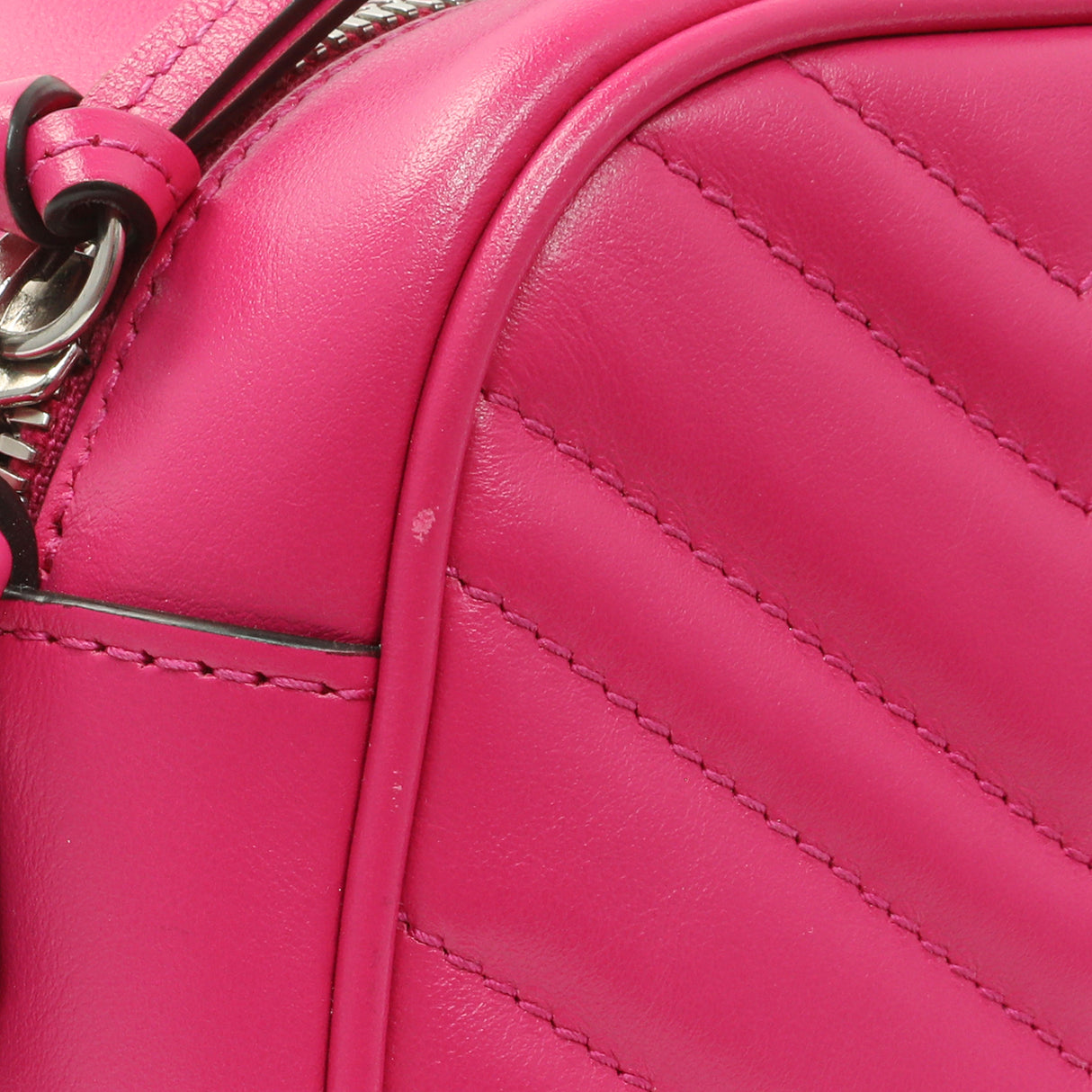 Gucci Fuxia Calfskin Marmont Chain Bag Handbags Gucci