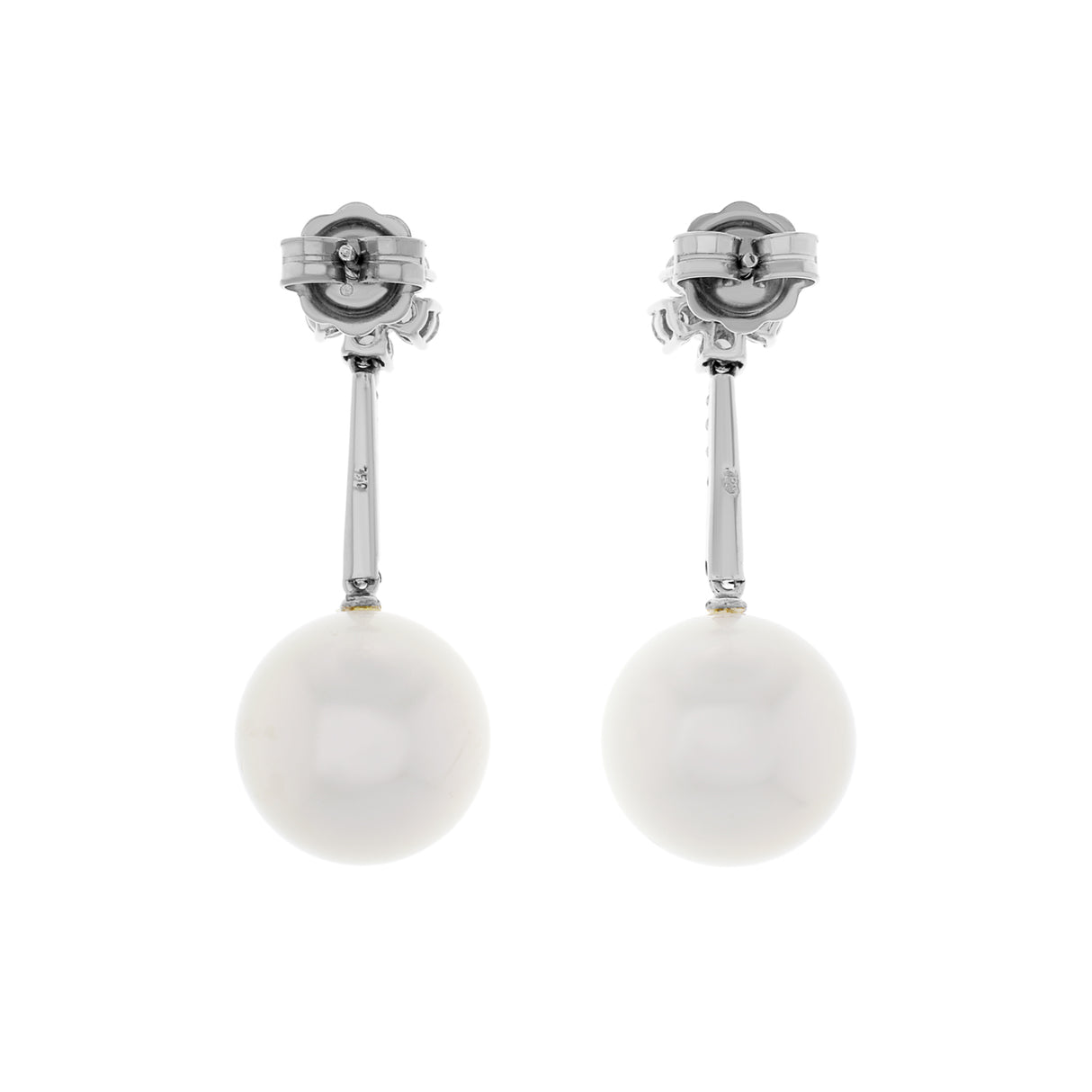 18K White Gold 13.3mm South Sea Pearl Drop Earrings Fine Jewellery Modaselle