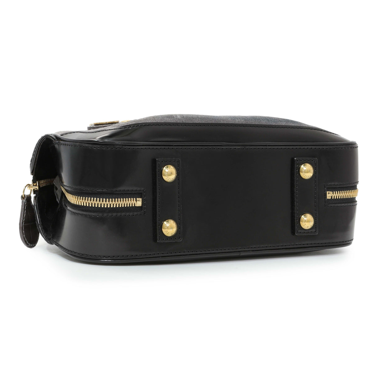 Louis Vuitton Grey Suede Stamped Alligator Embossed Havane Bowler PM Handbags Louis Vuitton