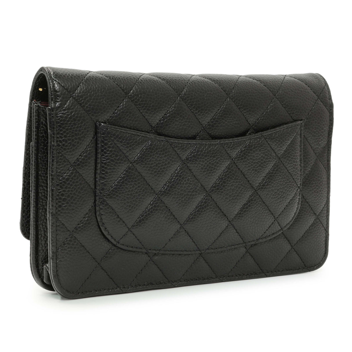 Chanel Black Quilted Caviar Wallet on Chain Handbags Chanel