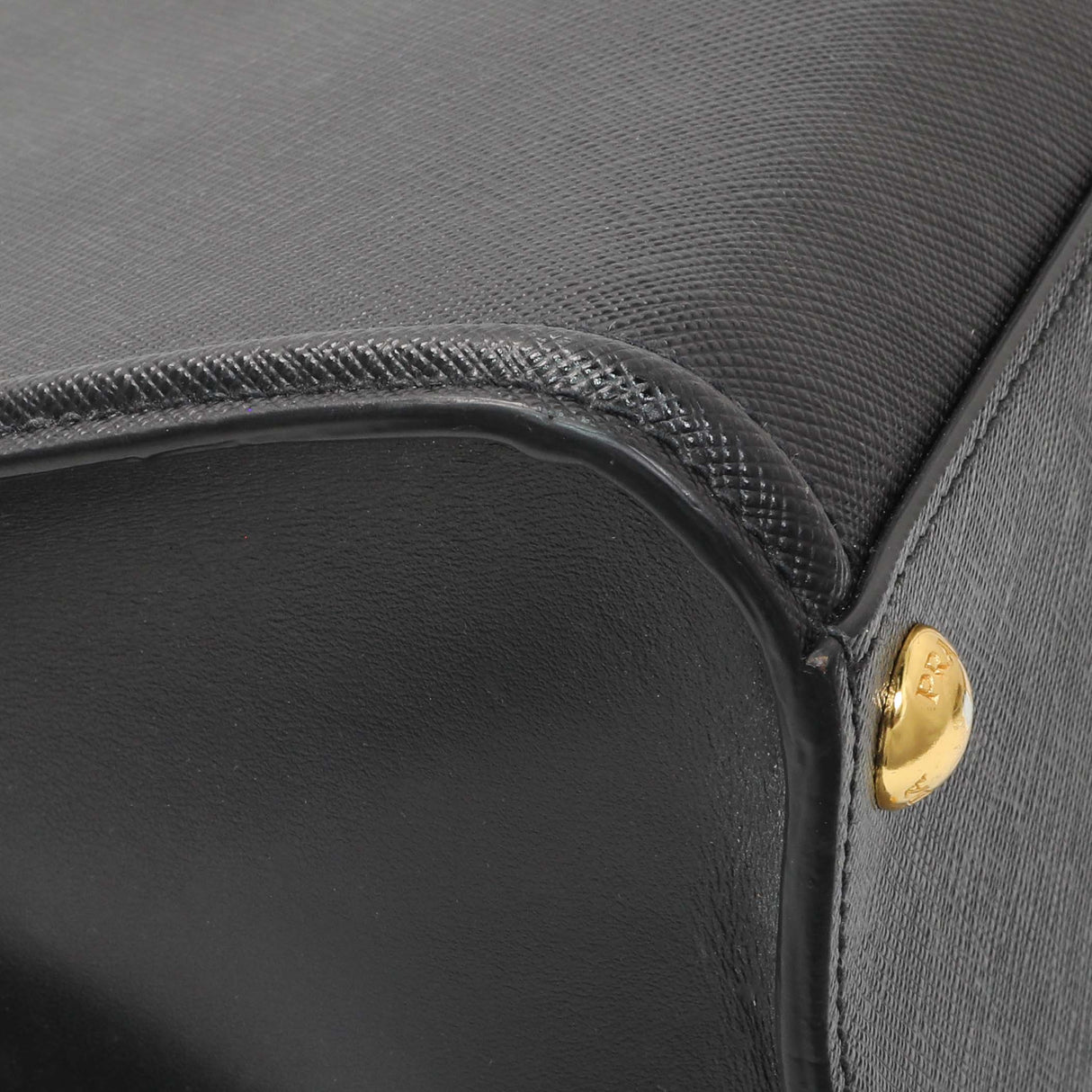 -temp-Prada Black Saffiano Soft Calfskin Tote Entrupy#6423TQW Modaselle