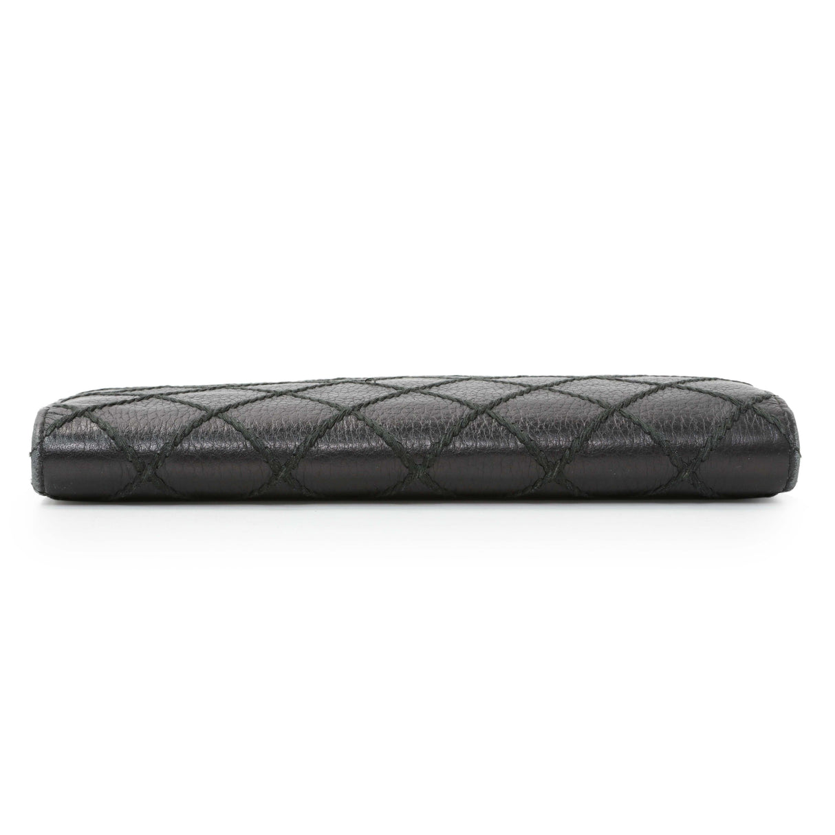 Chanel Black Calfskin Wild Stitch Wallet Accessories Chanel
