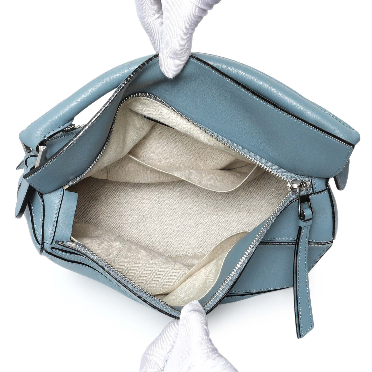 Loewe Blue Calfskin Medium Puzzle Bag