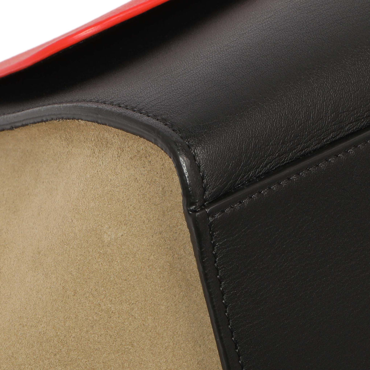 Celine Tri-Color Calfskin Suede Medium Trapeze Handbags Celine