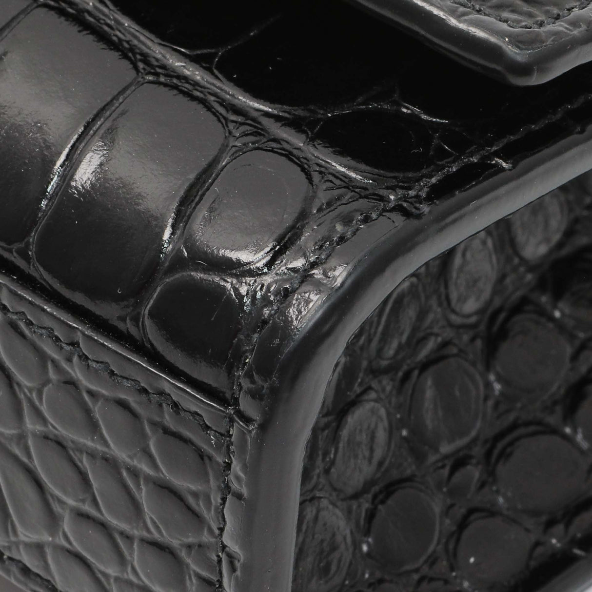 Saint Laurent Calfskin Crocodile Embossed Small Classic Monogram Kate Satchel Handbags Saint Laurent