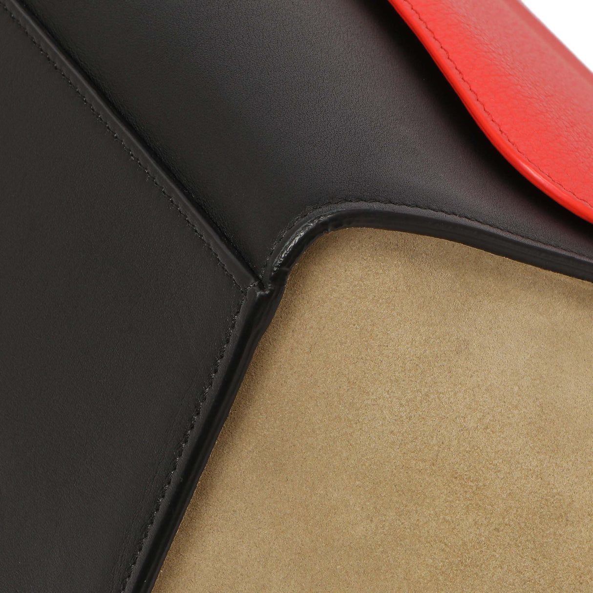 Celine Tri-Color Calfskin Suede Medium Trapeze Handbags Celine