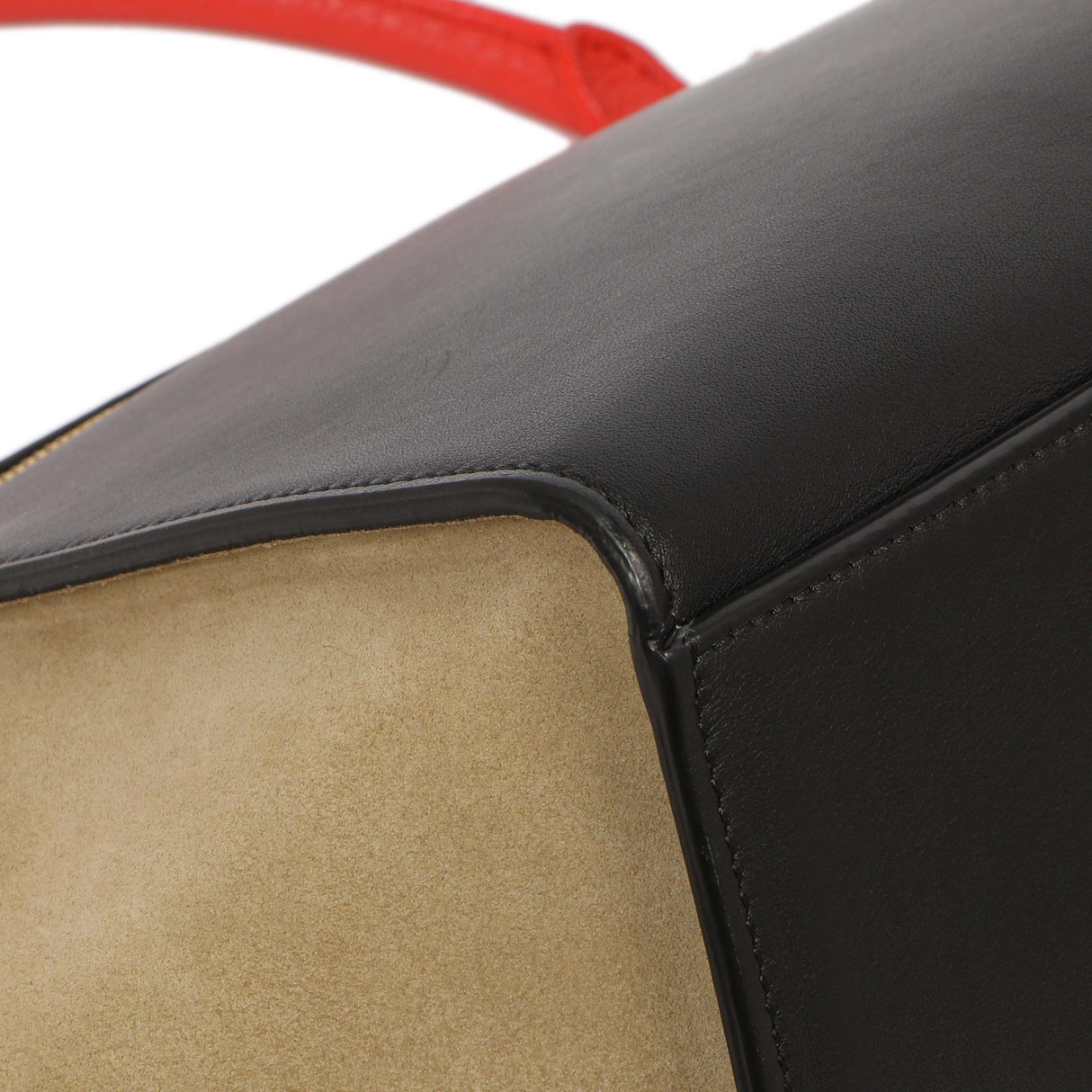 Celine Tri-Color Calfskin Suede Medium Trapeze Handbags Celine