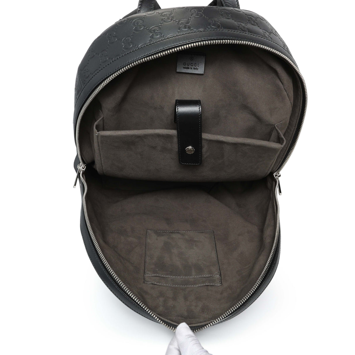 Gucci Black Guccissima Signature Day Backpack Handbags Gucci