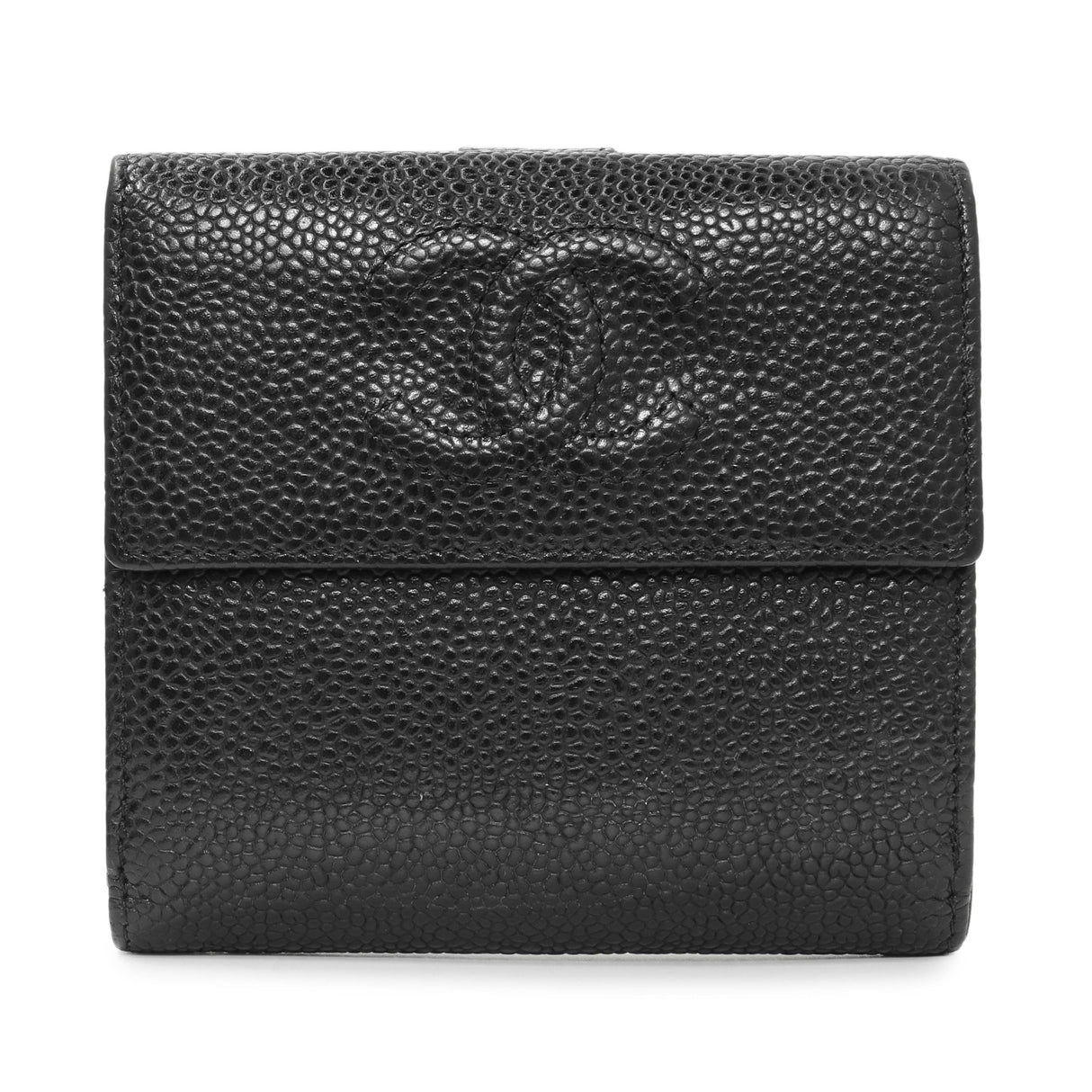 Chanel Black Caviar Timeless CC Compact Wallet Accessories Chanel
