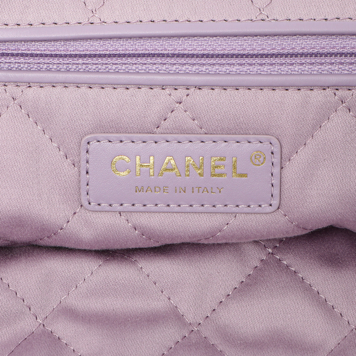 Chanel Purple Quilted Shiny Calfskin 22 Handbags Chanel