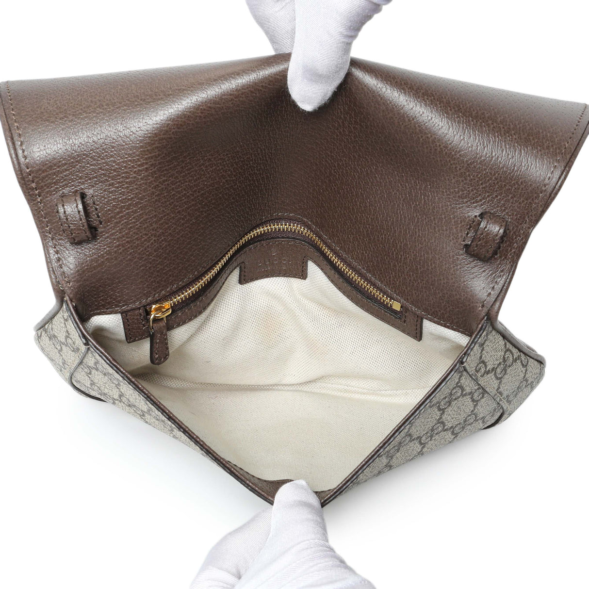 Gucci GG Supreme Monogram Textured Dollar Calfskin Blondie Chain Shoulder Flap