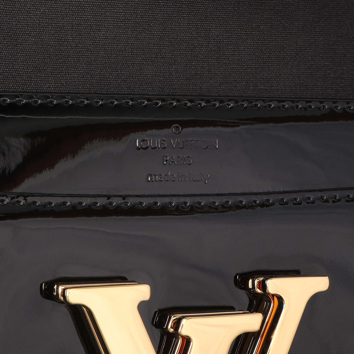 Louis Vuitton Black Patent Louise Clutch Handbags Louis Vuitton