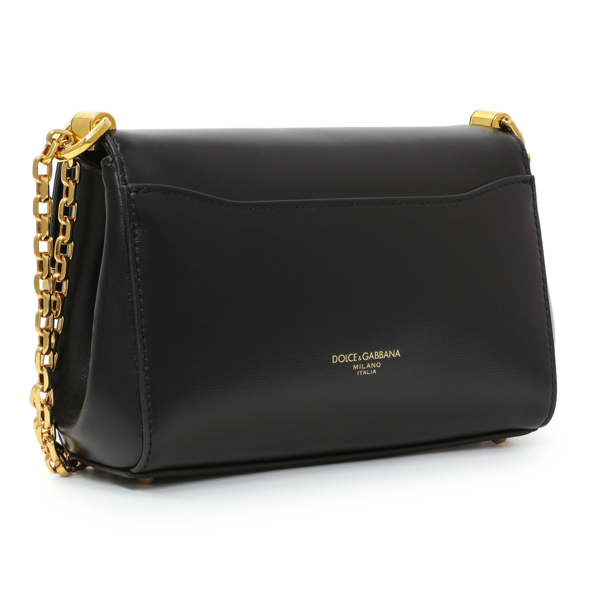 Dolce & Gabbana Black Calfskin Small Marlene Crossbody Handbags Dolce & Gabbana