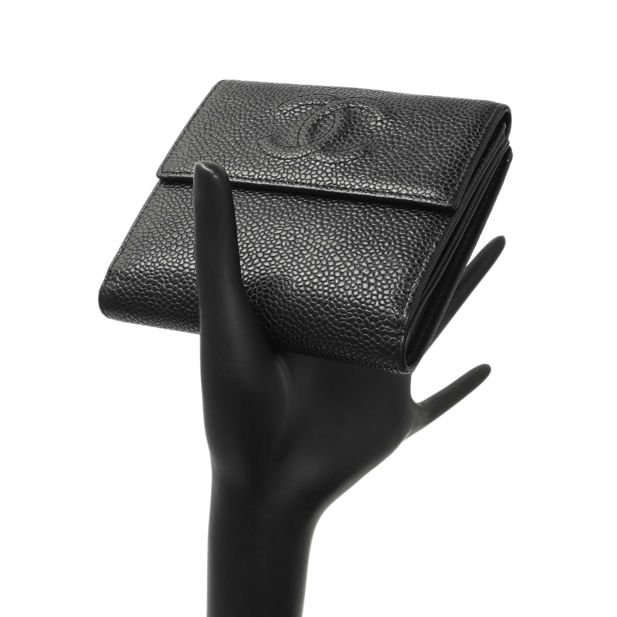 Chanel Black Caviar Timeless CC Compact Wallet Accessories Chanel