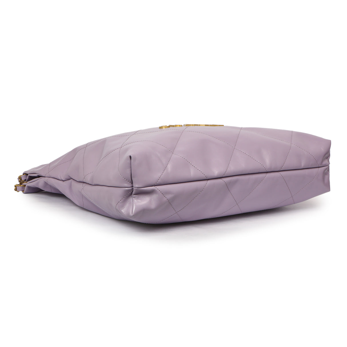 Chanel Purple Quilted Shiny Calfskin 22 Handbags Chanel