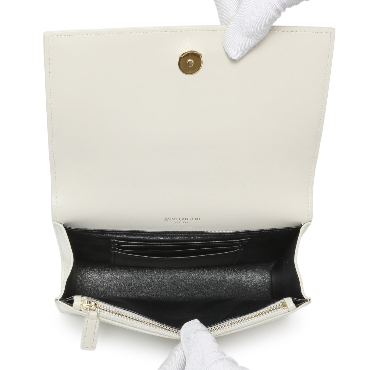 Saint Laurent Ivory Calfskin Kate Belt Bag Handbags Saint Laurent