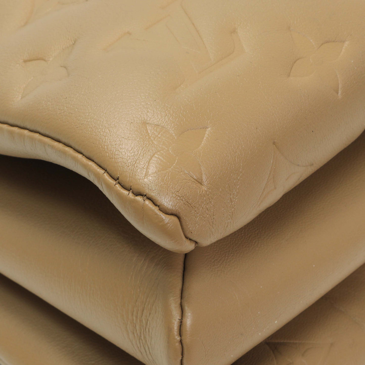 Louis Vuitton Camel Monogram Embossed Lambskin Coussin MM Handbags Louis Vuitton