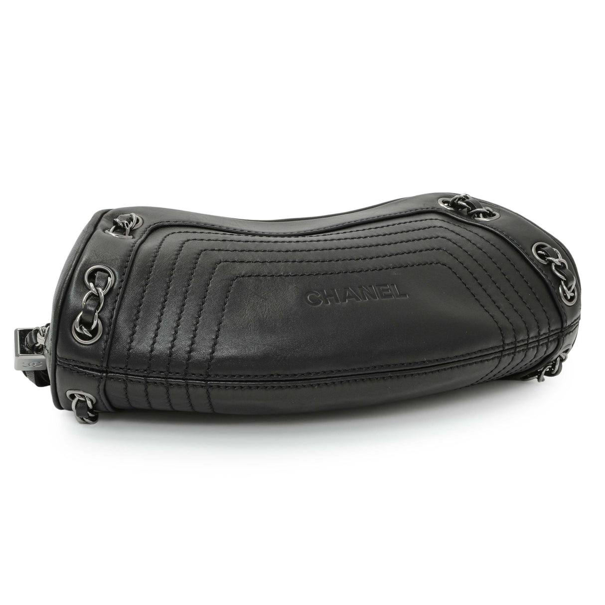 Chanel Black Lambskin Lax Tassel Shoulder Bag Handbags Chanel