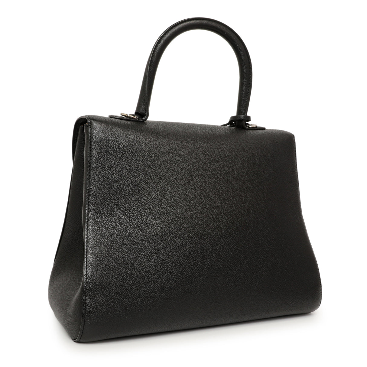 Delvaux Black Grained Calfskin Brillant MM Handbags Delvaux