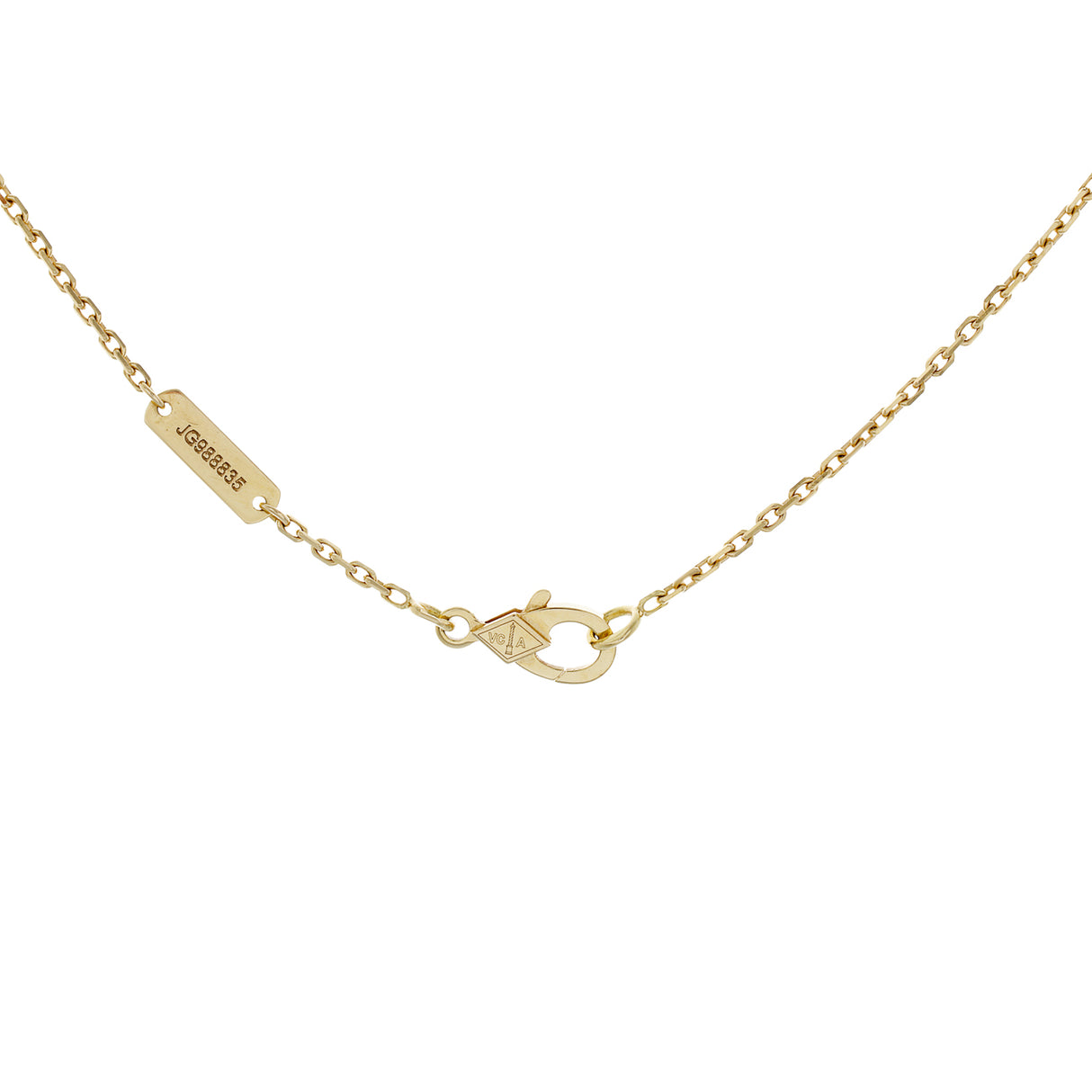 Van Cleef & Arpels 18K Yellow Gold Mother of Pearl Vintage Alhambra Pendant Necklace Designer Jewellery Modaselle