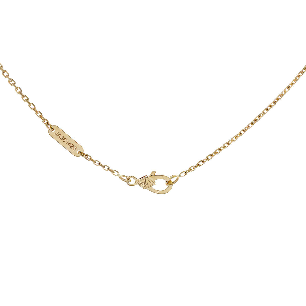 Van Cleef & Arpels 18K Yellow Gold Carnelian Vintage Alhambra Pendant Necklace Designer Jewellery Van Cleef and Arpels