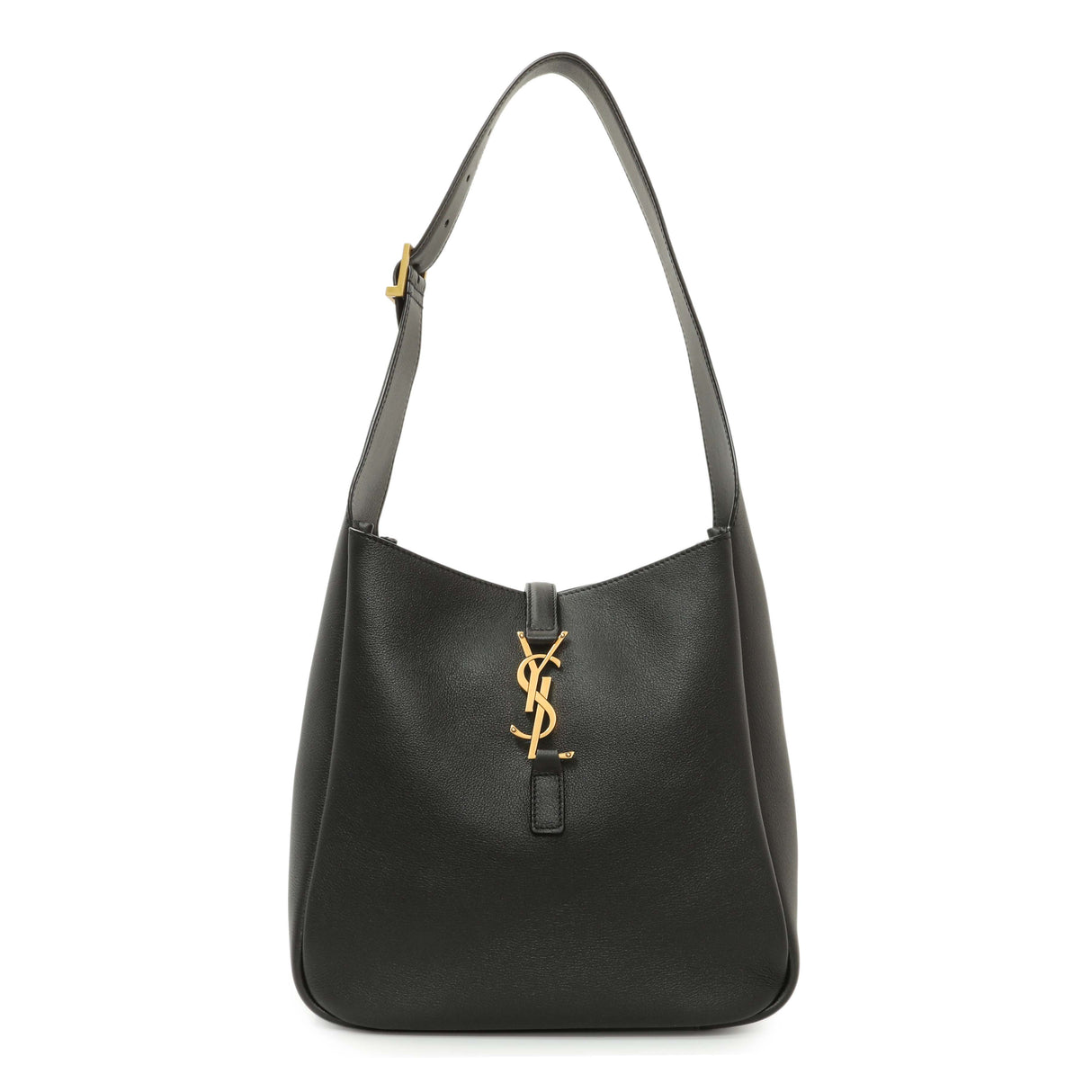 Saint Laurent Black Smooth Calfskin Small Le 5 A 7 Soft Hobo Handbags Saint Laurent