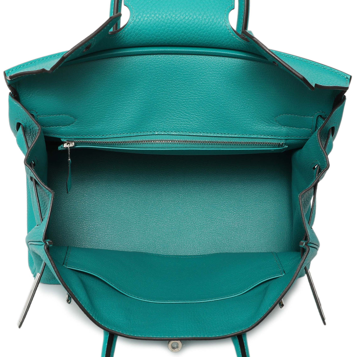 Hermes Bleu Paon Clemence Birkin 30 Handbags Hermes