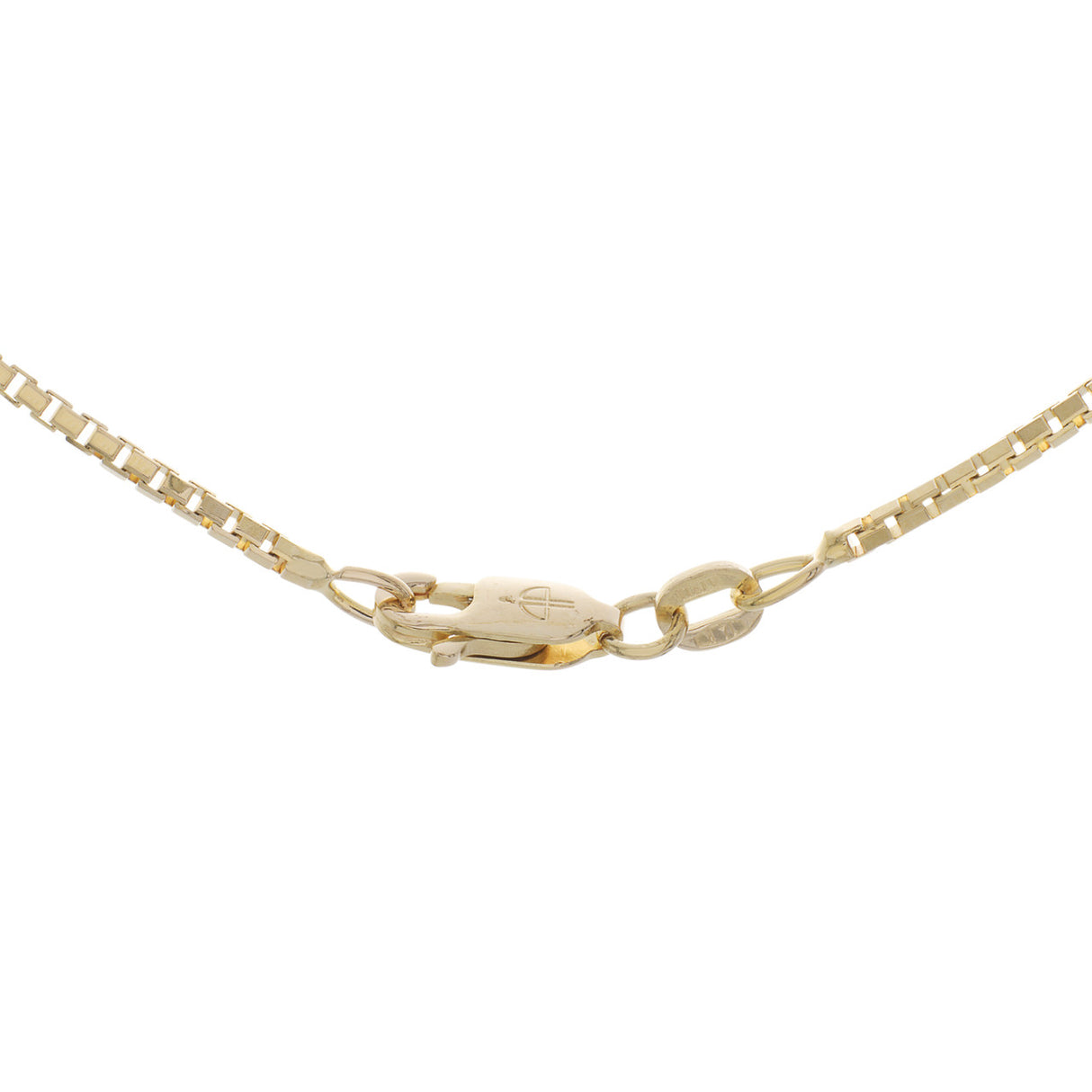 14K Yellow Gold Gold Box Link Chain Necklace Modaselle