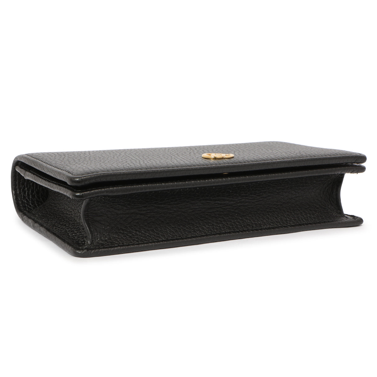 Gucci Black Calfskin Mini GG Marmont Chain Wallet Handbags Gucci