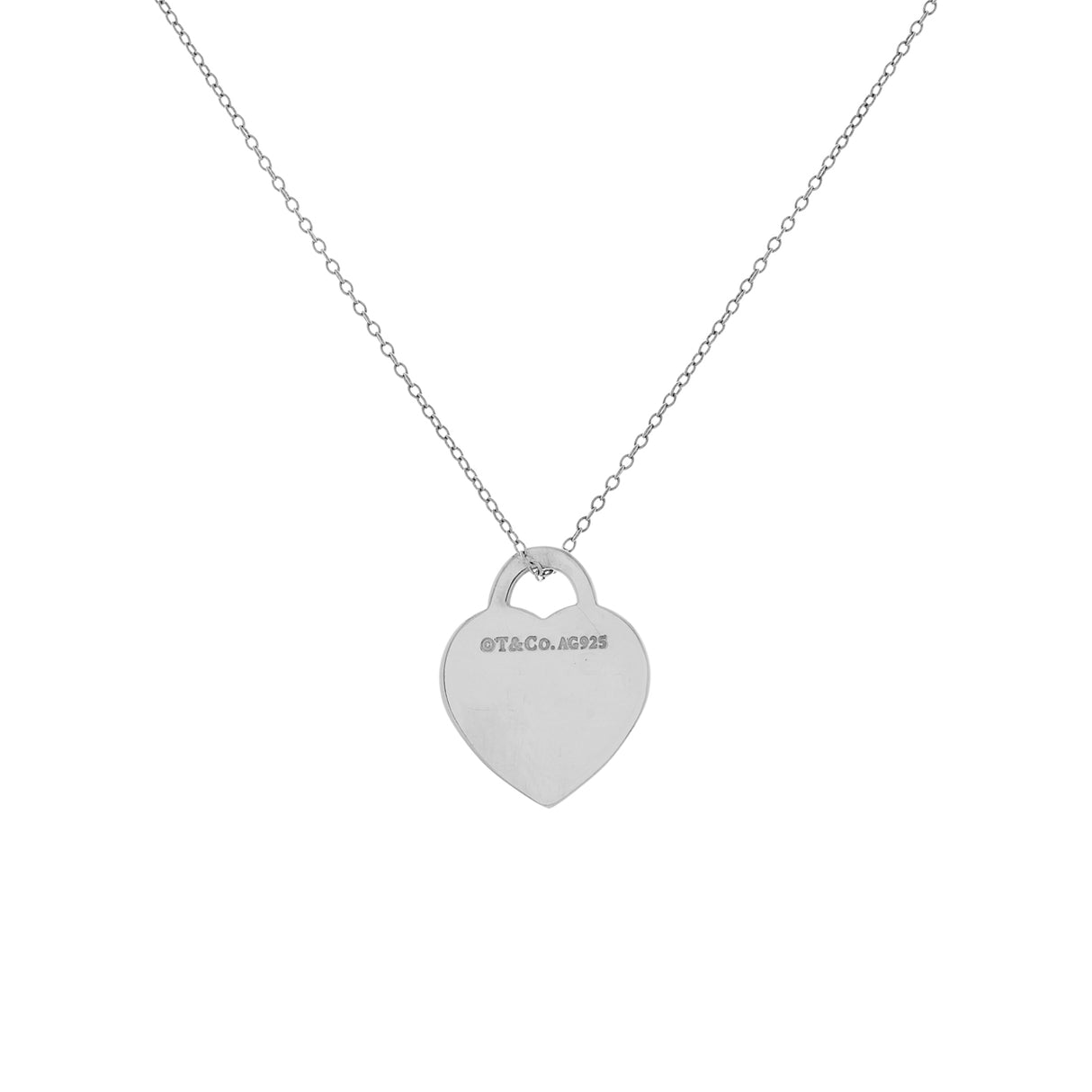 Tiffany & Co. Sterling Silver Heart Tag Pendant Necklace Designer Jewellery Tiffany and Co