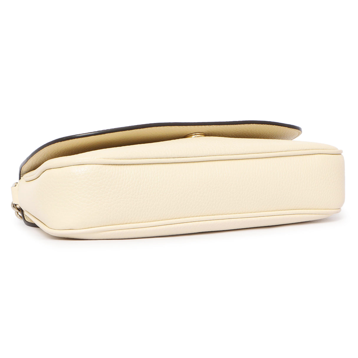 Gucci Ivory Pebbled Calfskin Medium Soho Flap Crossbody Handbags Gucci
