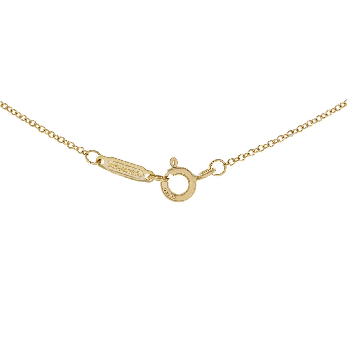 Tiffany & Co. 18K Yellow Gold Mini Double Heart Tag Pendant Designer Jewellery Tiffany and Co