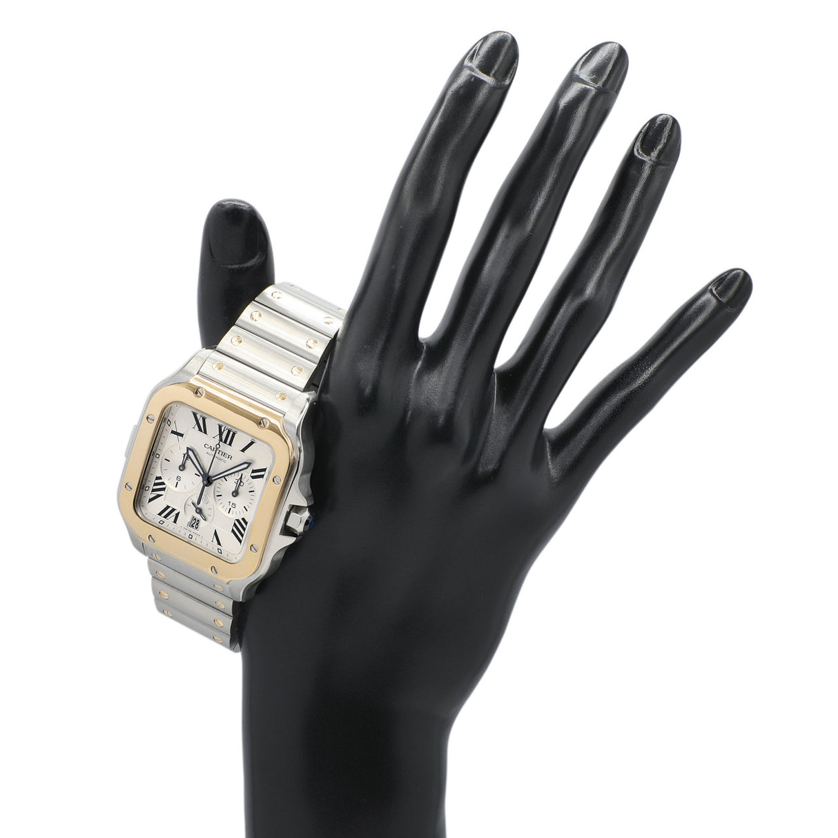 Cartier Stainless Steel 18K Yellow Gold Santos Chronograph W2SA0008 Watches Cartier